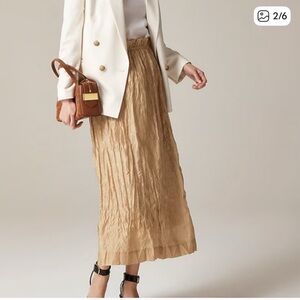 Like new j.Crew Crinkled gathered-waist skirt